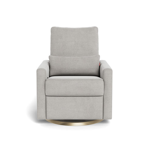 Monte Design Matera Glider Recliner Performance Velvet, Brushed Cotton Linen