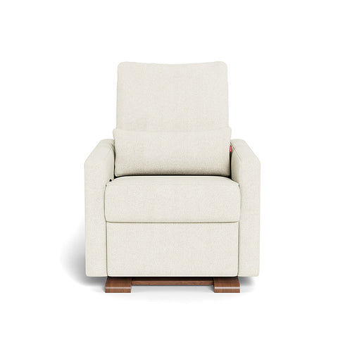 Monte Design Matera Glider Recliner Performance Velvet, Brushed Cotton Linen