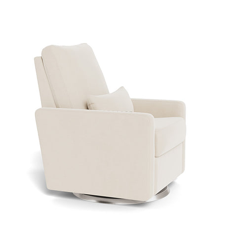 Monte Design Matera Glider Recliner Performance Velvet, Brushed Cotton Linen