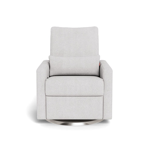 Monte Design Matera Glider Recliner Performance Velvet, Brushed Cotton Linen