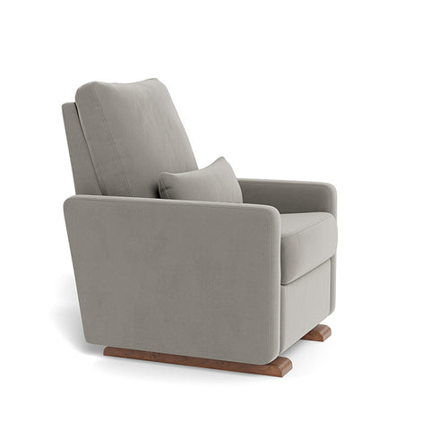 Monte Design Matera Glider Recliner Performance Velvet, Brushed Cotton Linen