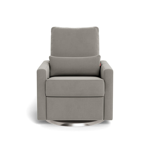 Monte Design Matera Glider Recliner Performance Velvet, Brushed Cotton Linen