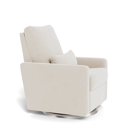 Monte Design Matera Glider Recliner Performance Velvet, Brushed Cotton Linen