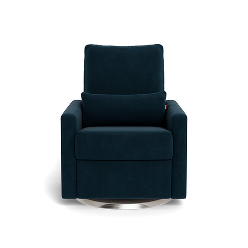 Monte Design Matera Glider Recliner Performance Velvet, Brushed Cotton Linen