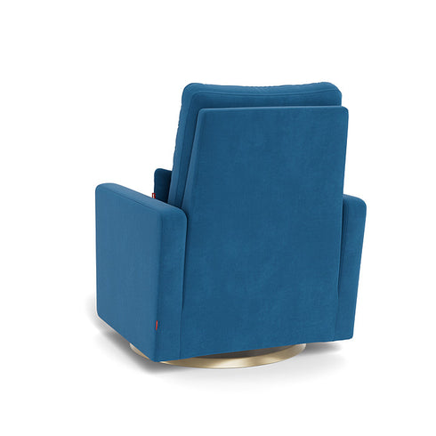 Monte Design Matera Glider Recliner Performance Velvet, Brushed Cotton Linen