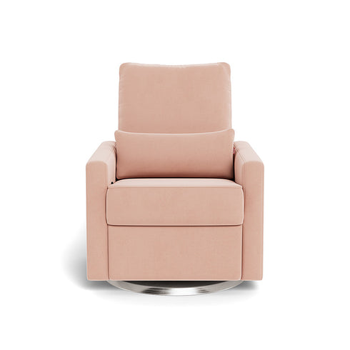 Monte Design Matera Glider Recliner Performance Velvet, Brushed Cotton Linen