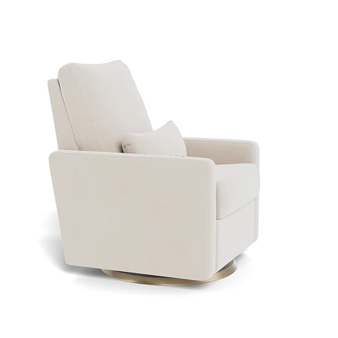 Monte Design Matera Glider Recliner Performance Velvet, Brushed Cotton Linen