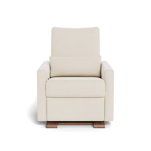 Monte Design Matera Glider Recliner Performance Velvet, Brushed Cotton Linen