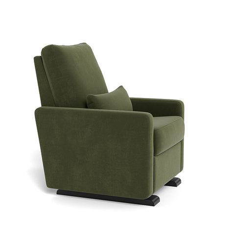 Monte Design Matera Glider Recliner Performance Velvet, Brushed Cotton Linen