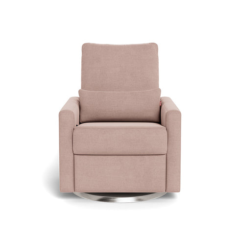 Monte Design Matera Glider Recliner Performance Velvet, Brushed Cotton Linen