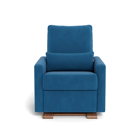 Monte Design Matera Glider Recliner Performance Velvet, Brushed Cotton Linen