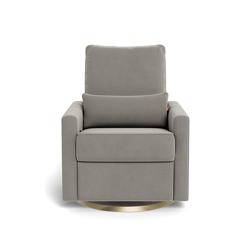 Monte Design Matera Glider Recliner Performance Velvet, Brushed Cotton Linen