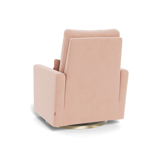 Monte Design Matera Glider Recliner Performance Velvet, Brushed Cotton Linen