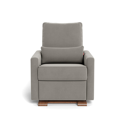 Monte Design Matera Glider Recliner Performance Velvet, Brushed Cotton Linen