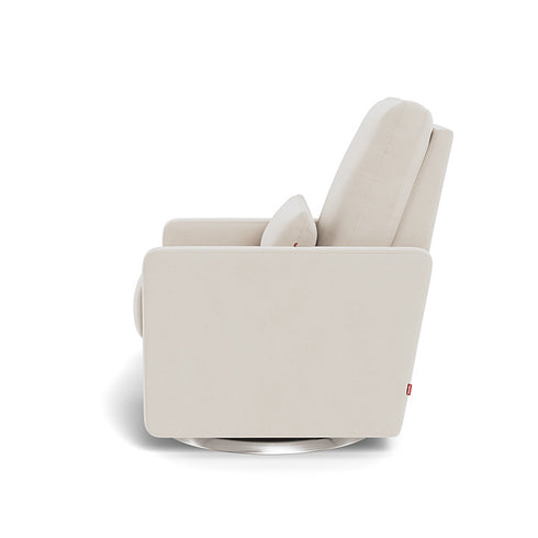 Monte Design Matera Glider Recliner Performance Velvet, Brushed Cotton Linen