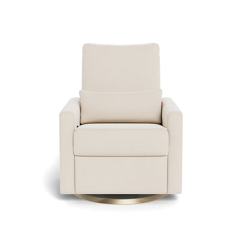 Monte Design Matera Glider Recliner Performance Velvet, Brushed Cotton Linen