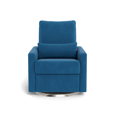 Monte Design Matera Glider Recliner Performance Velvet, Brushed Cotton Linen