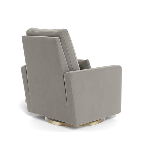 Monte Design Matera Glider Recliner Performance Velvet, Brushed Cotton Linen
