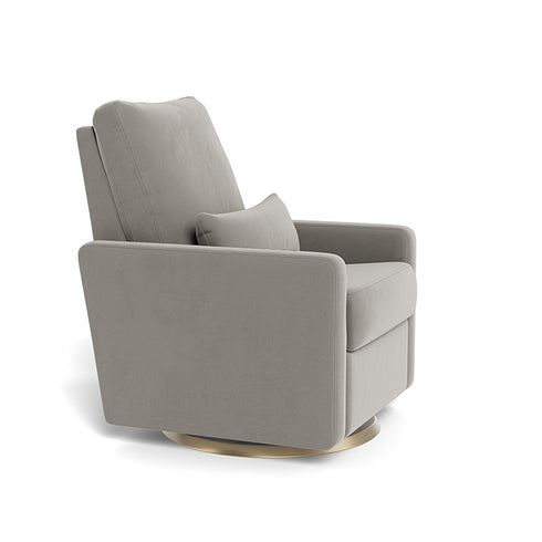 Monte Design Matera Glider Recliner Performance Velvet, Brushed Cotton Linen