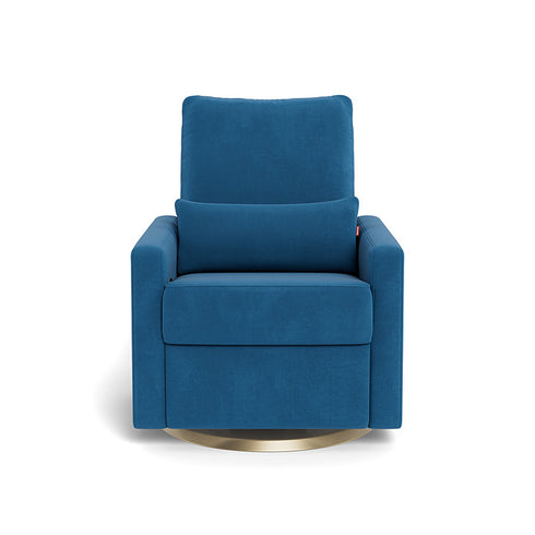 Monte Design Matera Glider Recliner Performance Velvet, Brushed Cotton Linen