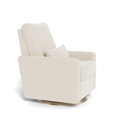 Monte Design Matera Glider Recliner Performance Velvet, Brushed Cotton Linen
