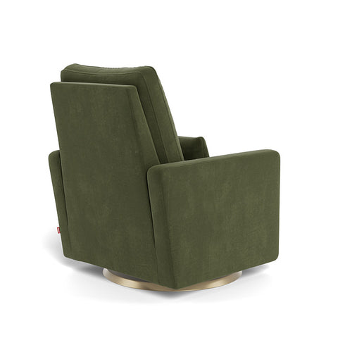 Monte Design Matera Glider Recliner Performance Velvet, Brushed Cotton Linen