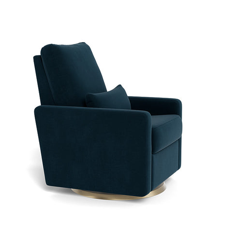 Monte Design Matera Glider Recliner Performance Velvet, Brushed Cotton Linen
