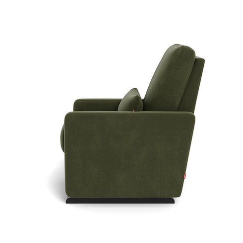 Monte Design Matera Glider Recliner Performance Velvet, Brushed Cotton Linen