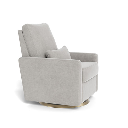 Monte Design Matera Glider Recliner Performance Velvet, Brushed Cotton Linen