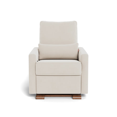 Monte Design Matera Glider Recliner Performance Velvet, Brushed Cotton Linen