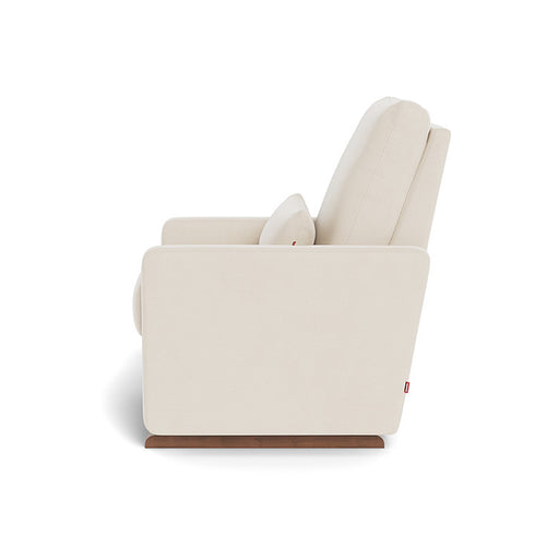 Monte Design Matera Glider Recliner Performance Velvet, Brushed Cotton Linen