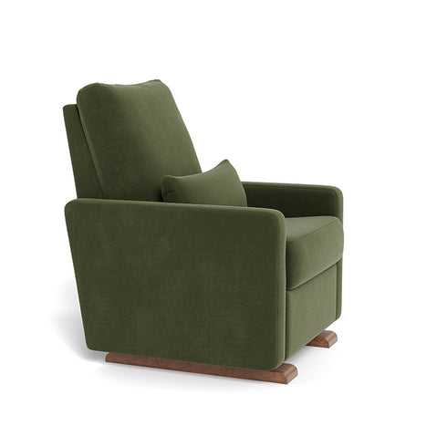 Monte Design Matera Glider Recliner Performance Velvet, Brushed Cotton Linen
