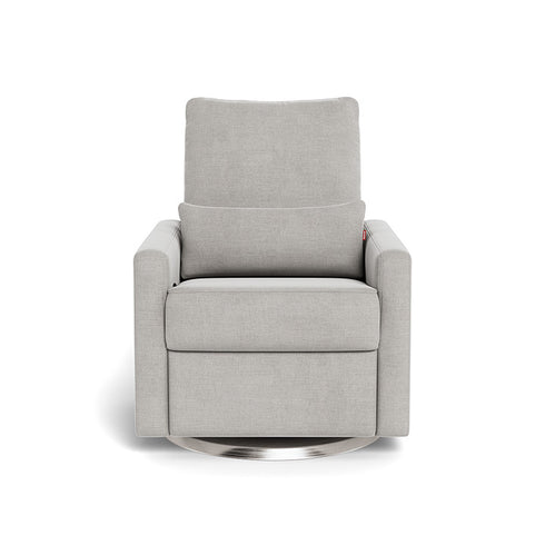 Monte Design Matera Glider Recliner Performance Velvet, Brushed Cotton Linen