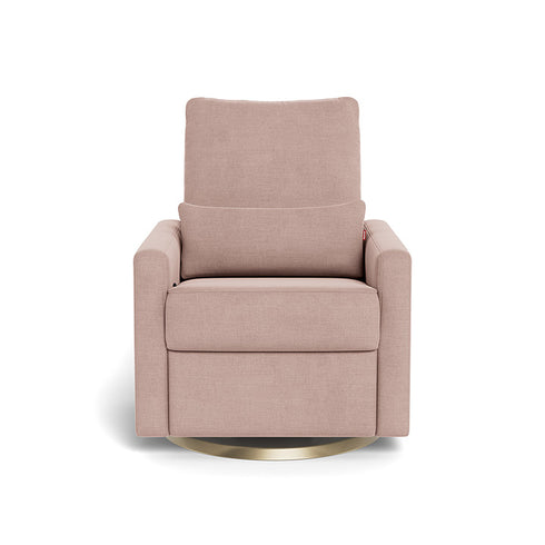 Monte Design Matera Glider Recliner Performance Velvet, Brushed Cotton Linen