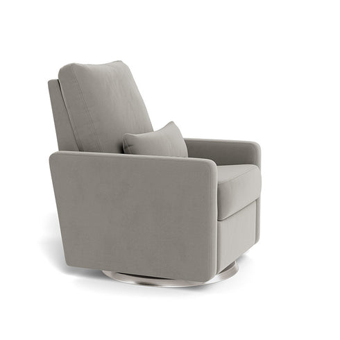 Monte Design Matera Glider Recliner Performance Velvet, Brushed Cotton Linen