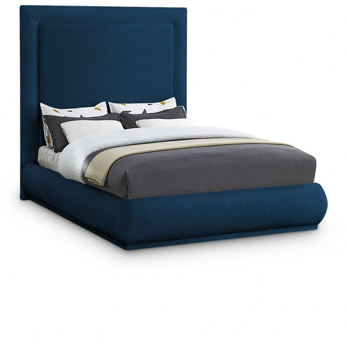 Meridian Furniture Brooke Linen Textured Fabric Bed
