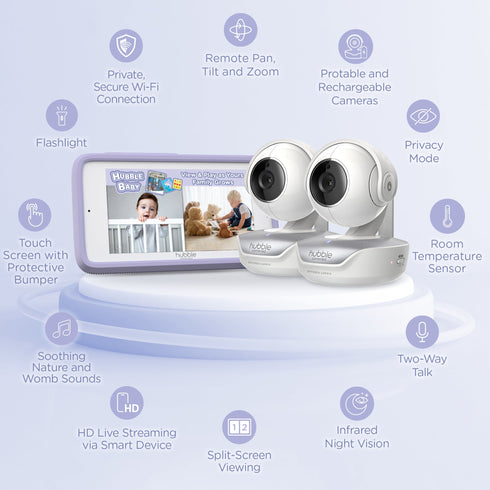 Hubble Nursery Pal Deluxe Twin Baby Monitor