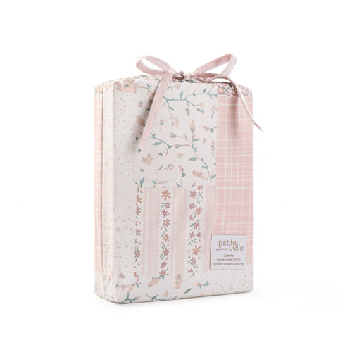 Petite Belle Flora Patchwork Sheet Set for Standard Crib