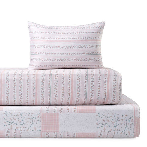 Petite Belle Flora Patchwork Sheet Set for Standard Crib