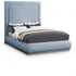 Meridian Furniture Brooke Linen Textured Fabric Bed