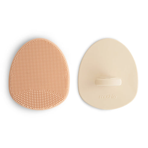 Mushie Silicone Cradle Cap Brush 2-Pack