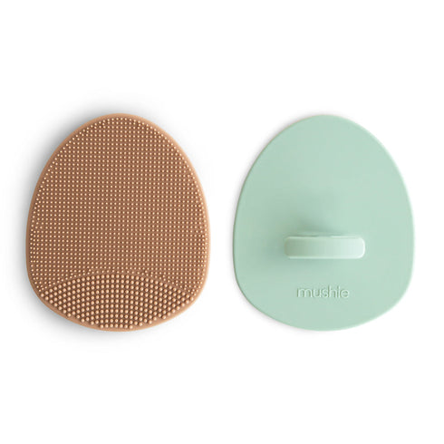 Mushie Silicone Cradle Cap Brush 2-Pack