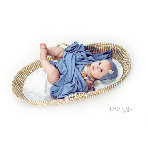 Daisy Ribbed Swaddle Beanie Set