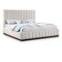 Meridian Furniture Lucia Linen Textured Fabric Bed