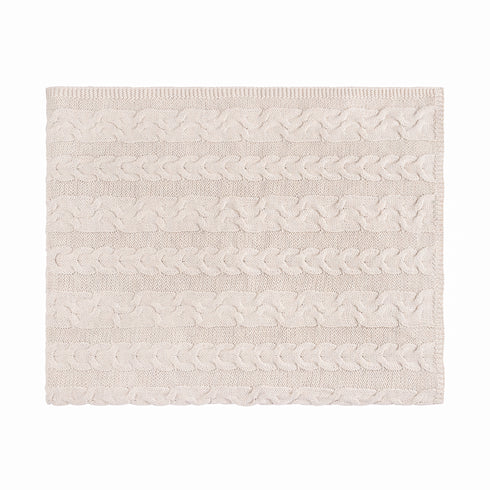 Pippin Soft Cashmere Feel Cable Knit Blanket