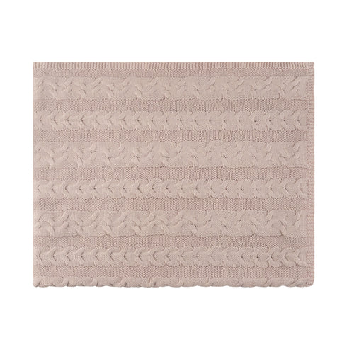 Pippin Soft Cashmere Feel Cable Knit Blanket