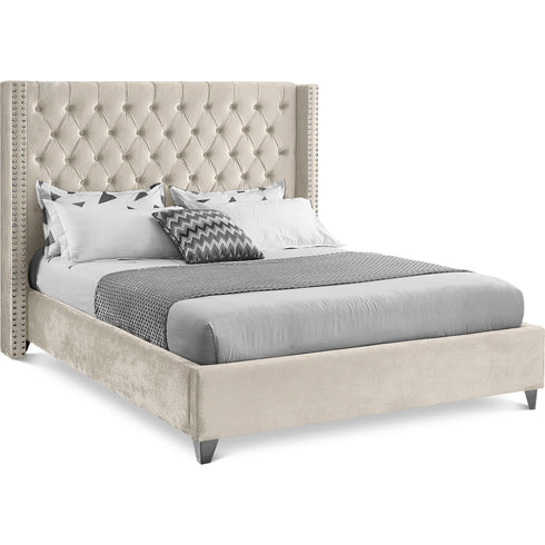 Meridian Furniture Aiden Velvet Bed