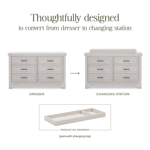 Franklin & Ben Emory Farmhouse 6-Drawer Dresser