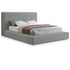 Meridian Furniture Devin Linen Textured Fabric Bed