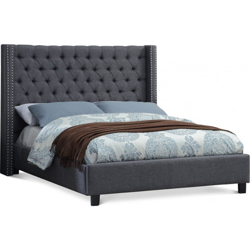 Meridian Furniture Ashton Linen Textured Bed